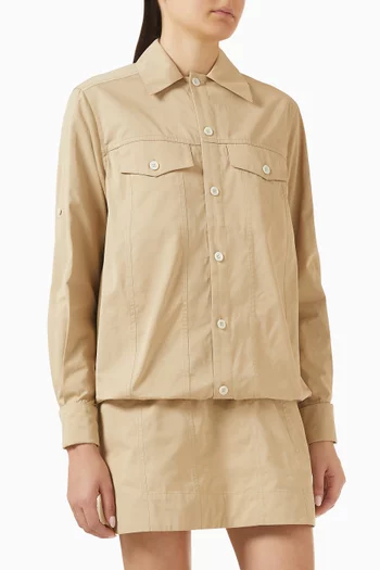 فستان بنمط قميص وطبقات متعددة