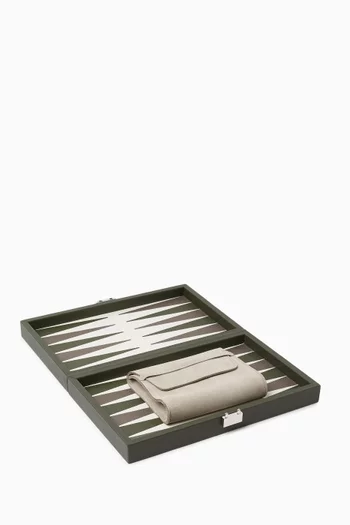 Phileas Miniature Travel Backgammon Set in Leather