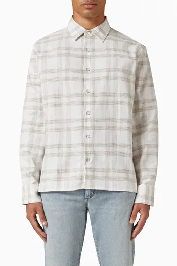 Dalton Plaid Shirt in Linen-blend