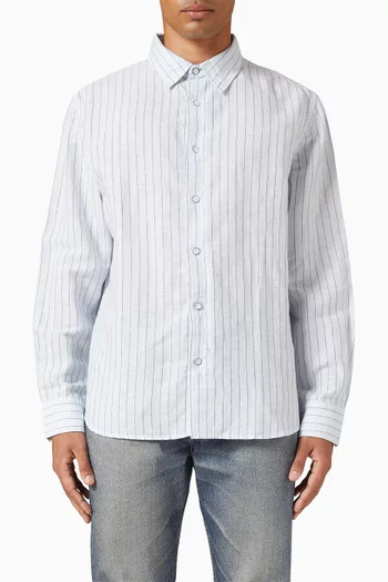 Finch Stripe Shirt in Linen