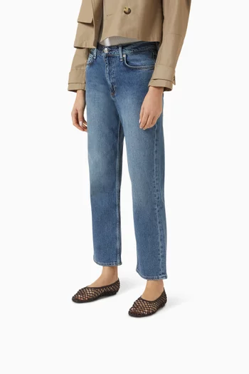 حذاء باليرينا سونيا بكعب مسطح جلد مجدول