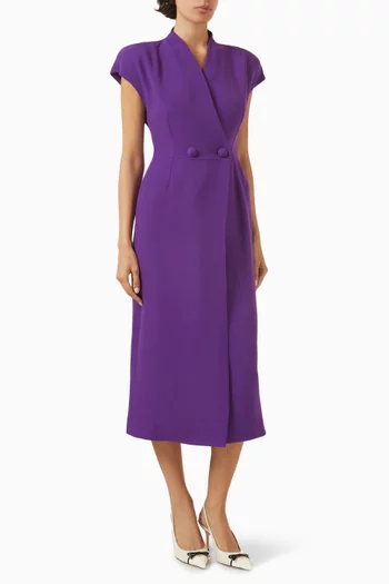 فستان بتصميم ملفوف قماش كادي كوتور