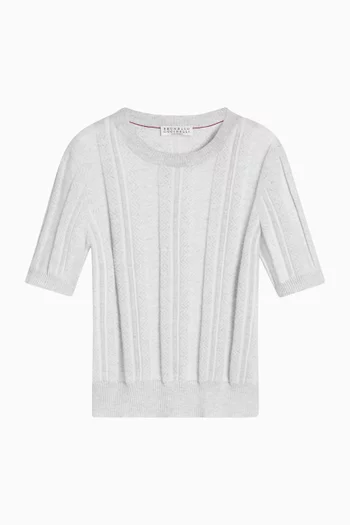 تي شيرت نسيج جاكار 