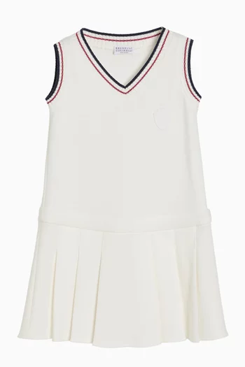 فستان بشعار الماركة بيكيه منسوج