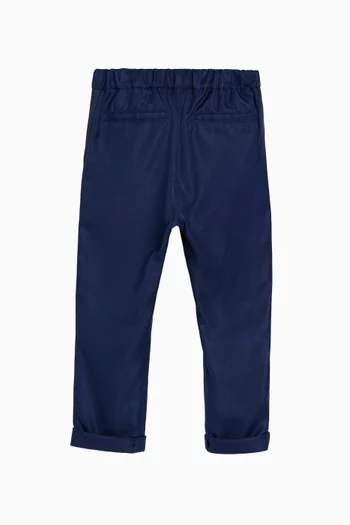 Tuxedo Drawstring Pants in Silk