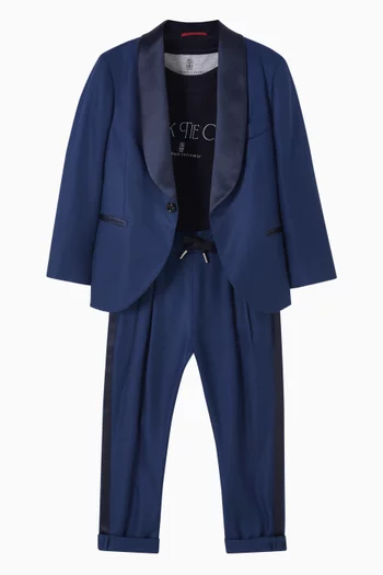 بنطال بدلة برباط تضييق حرير