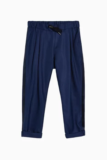 Tuxedo Drawstring Pants in Silk