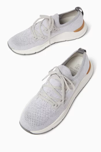 حذاء سنيكرز برباط منسوج