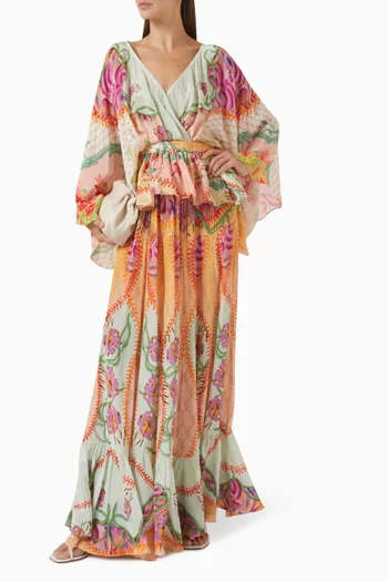 بلوزة بدرابيه كريب طبيعي