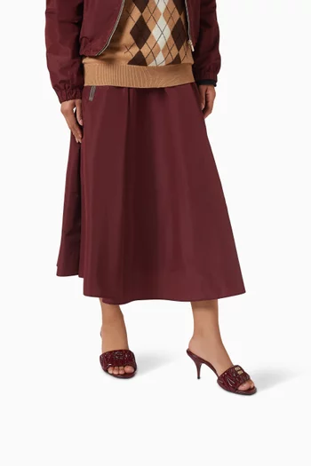 Matelassé Mules in Patent Nappa Leather