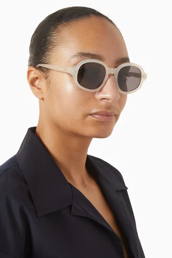 Delta Round Sunglasses in Acetate