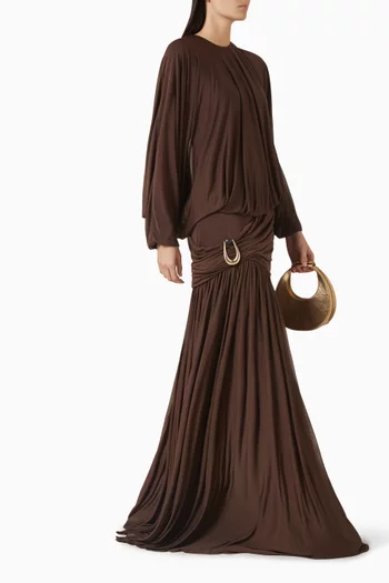 Parachute Stone-pin Draped Dress