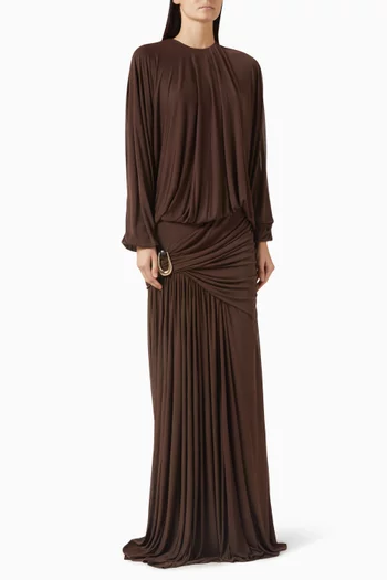 Parachute Stone-pin Draped Dress