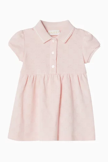 فستان بولو بشعار GG قطن