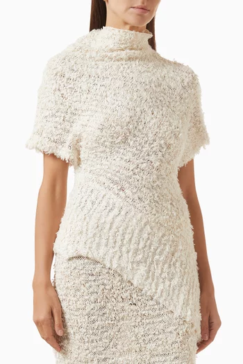 بلوزة رودس منسوجة من خيوط من قطن بوكليه