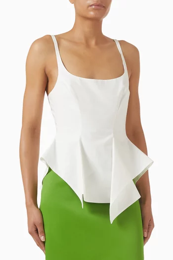 بلوزة لوا بتصميم جرس قطن بوبلين