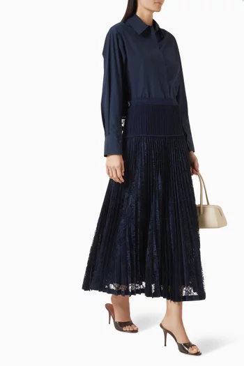 Verona Pleated Skirt in Lace