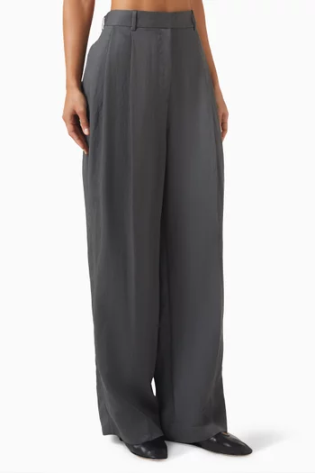 Wide-leg Pants in Lyocell Blend