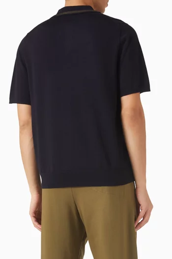 Knitted Polo Shirt in Merino Wool