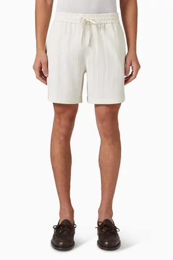 Drawstring Structured Shorts in Knit