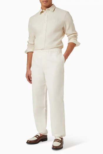 KL Embroidered Shirt in Linen