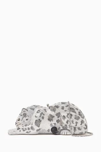 Wildcat Crystal-embellished Clutch
