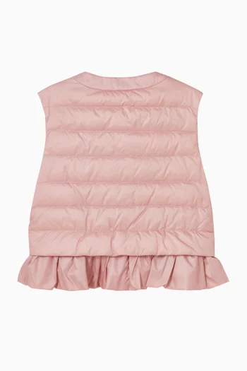 Ruffle Down Vest