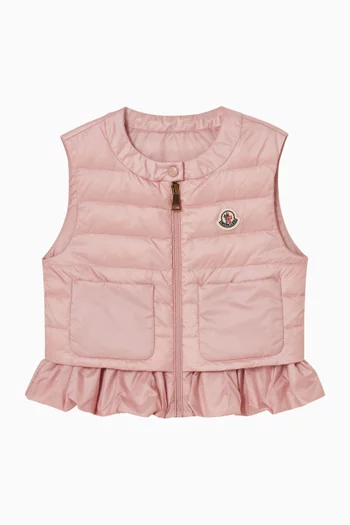 Ruffle Down Vest