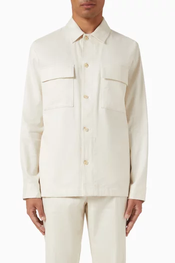 Chore Coat in Italian Linen & Cotton