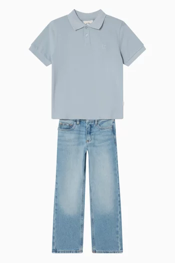 Ryder Wide-leg Jeans in Cotton-denim