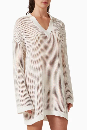 تونيك كوف قصير كروشيه