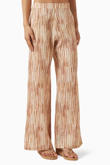 بنطال شورلاين واسع الساقين