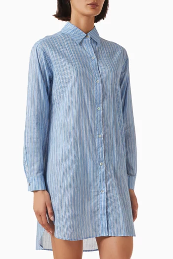 فستان شورلاين بنمط قميص