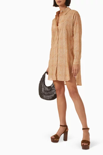 فستان شورلاين بنمط قميص