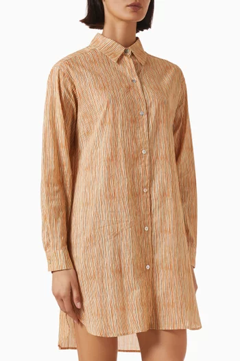 فستان شورلاين بنمط قميص