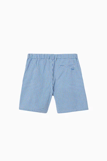 Gingham Cotton Shorts