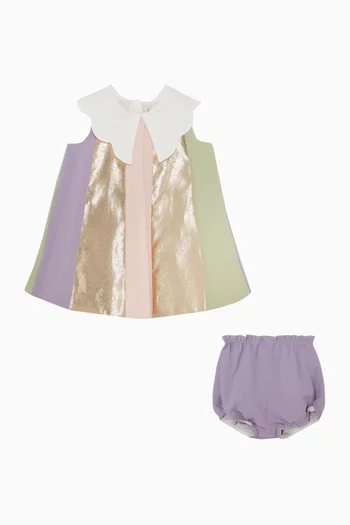 Rainbow Trapeze Dress & Bloomers