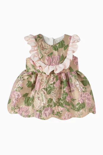 Scalloped Ruffle Bodice Dress & Bloomers