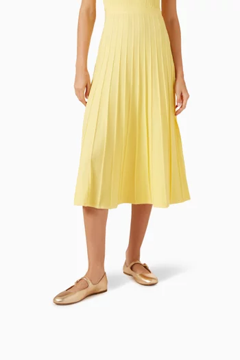 حذاء باليرينا نيللي فليكس بكعب مسطح جلد لامع