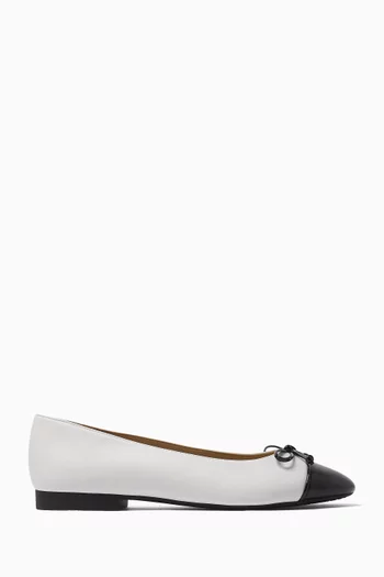 حذاء باليرينا بايبر فليكس بكعب مسطح جلد