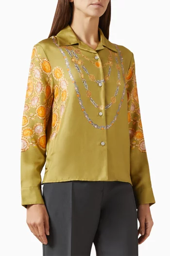 Printed Shirt in Silk-twill