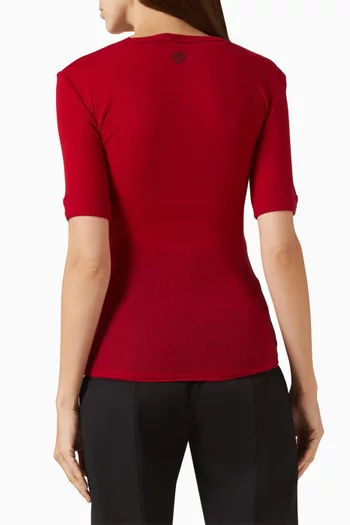 Medusa Embroidered T-shirt