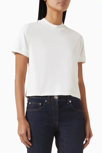 Embroidered T-shirt in Cotton Jersey