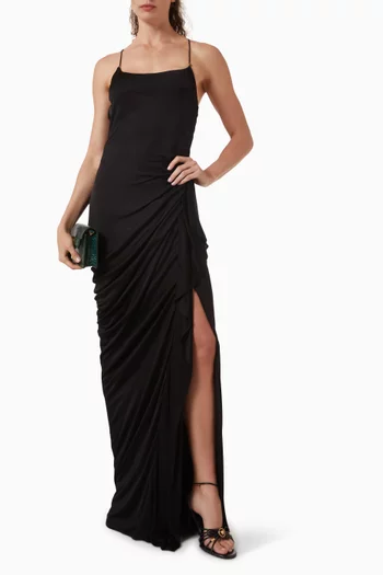 Open-back Gown in Viscose Jersey