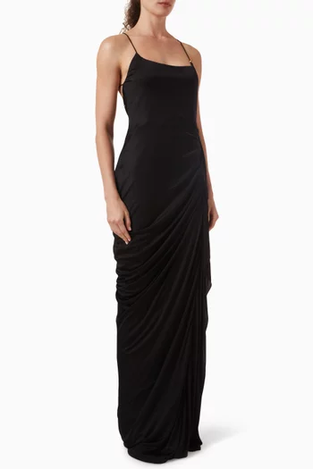 Open-back Gown in Viscose Jersey