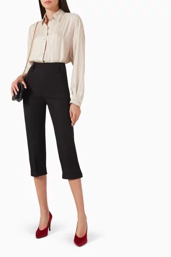 Striped Shirt in Silk Twill