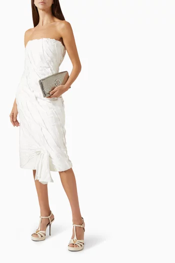 Strapless Dress in Satin