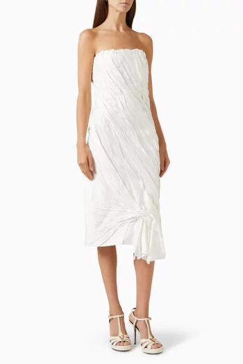 Strapless Dress in Satin