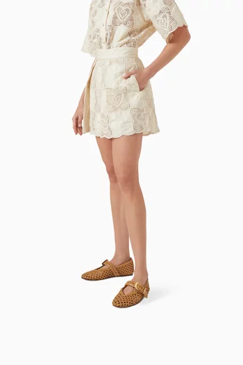 حذاء باليرينا هيلكس بكعب مسطح جلد عجل