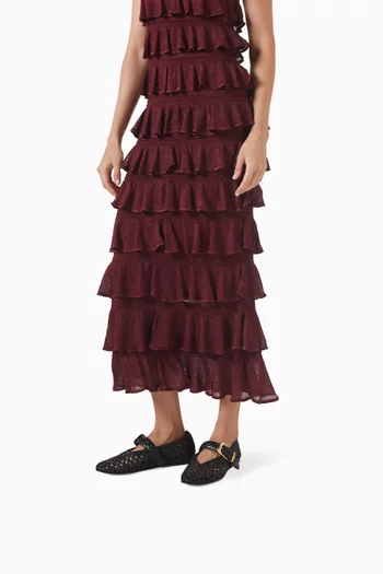 حذاء باليرينا هيلكس بكعب مسطح جلد عجل